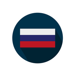Flag of russia on a white background. Vector illustration.