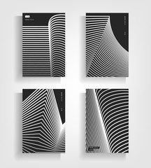 Abstract covers design, gradients vector set. Brochure template layout, cover design annual report, magazine,flyer in A4 with figures and lines triangles, square, circles. Building abstract background
