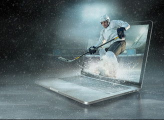 ice hockey Players in dynamic action