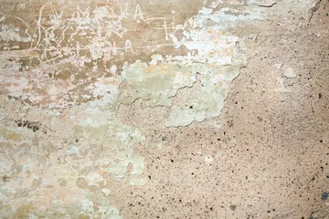 Papier Peint photo Lavable Vieux mur texturé sale Fond de surface en stuc. Mur de plâtre coloré. Panneau de béton rayé grunge