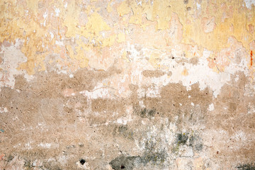 Stucco surface background. Colorful plaster wall. Grunge scratched concrete panel