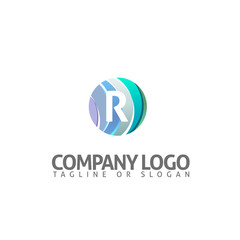 Obraz premium R LOGO MODERN TEMPLATE
