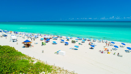 Aerial view of South Beach, Miami Beach, Florida. USA