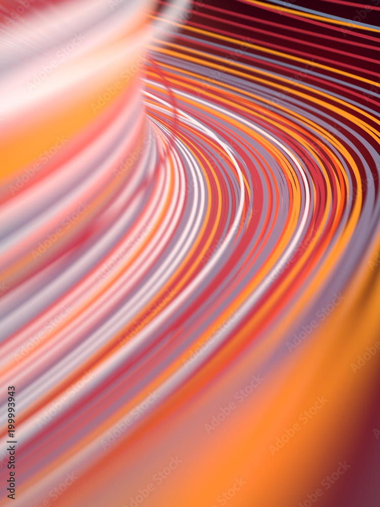 Leinwandbilder digital colored lines abstract background. 3d rendering
