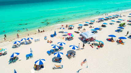 Fototapeta na wymiar Aerial view of South Beach, Miami Beach, Florida. USA