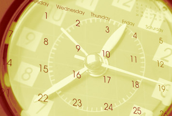 Fototapeta premium Clock and calendar