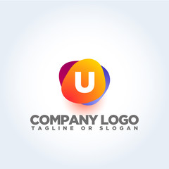 U LOGO MODERN TEMPLATE