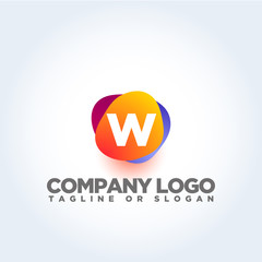 W LOGO MODERN TEMPLATE