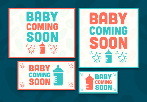 4 Pregnancy Announcement Social Media Post Layouts