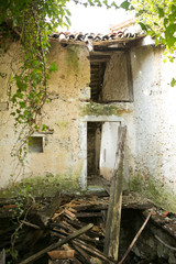 Fototapeta na wymiar old ruined village