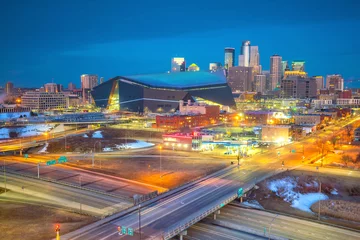 Fototapeten Minneapolis downtown skyline in Minnesota, USA © f11photo