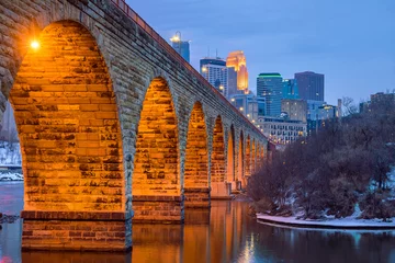 Zelfklevend Fotobehang Minneapolis downtown skyline in Minnesota, USA © f11photo