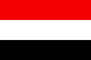 National flag of Yemen country in Western Asia