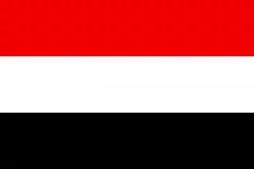 Foto op Plexiglas National flag of Yemen country in Western Asia © Ekaterina