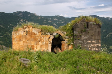 Ruins of Upper Horomayr monastery,  Armenia, before restoration