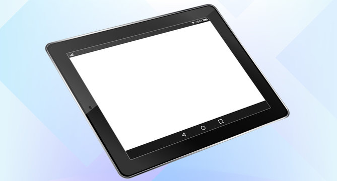 Tablet realistic 3d computer. To present your application and web - site. Create your design. Web design and application design