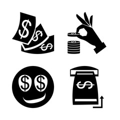 icon Currency with dollar, deposit, hand, banking and pound