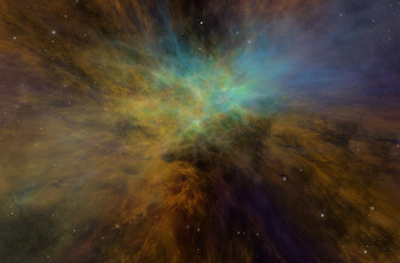 Fototapeta na wymiar Universe, Colorful Space Nebula and Stars