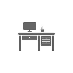 Office Table icon. Simple element illustration. Office Table symbol design template. Can be used for web and mobile