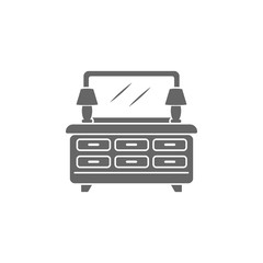 Cabinet icon. Simple element illustration. Cabinet symbol design template. Can be used for web and mobile