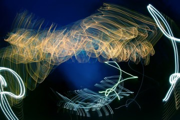 abstract night light wave line