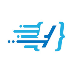 Code Speed Logo Icon Design