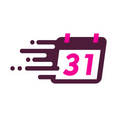 Calendar Speed Logo Icon Design