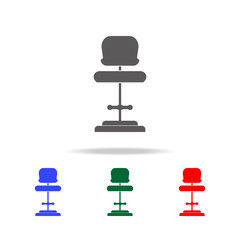 High chair seat icon. Elements of disco and night life multi colored icons. Premium quality graphic design icon. Simple icon for websites, web design, mobile app, info graphics