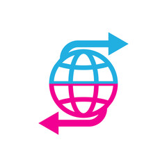 Transfer World Logo Icon Design