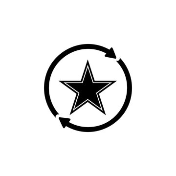 The Soviet star in the circle with the arrow icon. Element of communism illustration. Premium quality graphic design icon. Signs and symbols collection icon for websites
