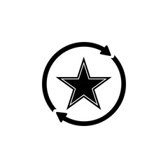 The Soviet star in the circle with the arrow icon. Element of communism illustration. Premium quality graphic design icon. Signs and symbols collection icon for websites