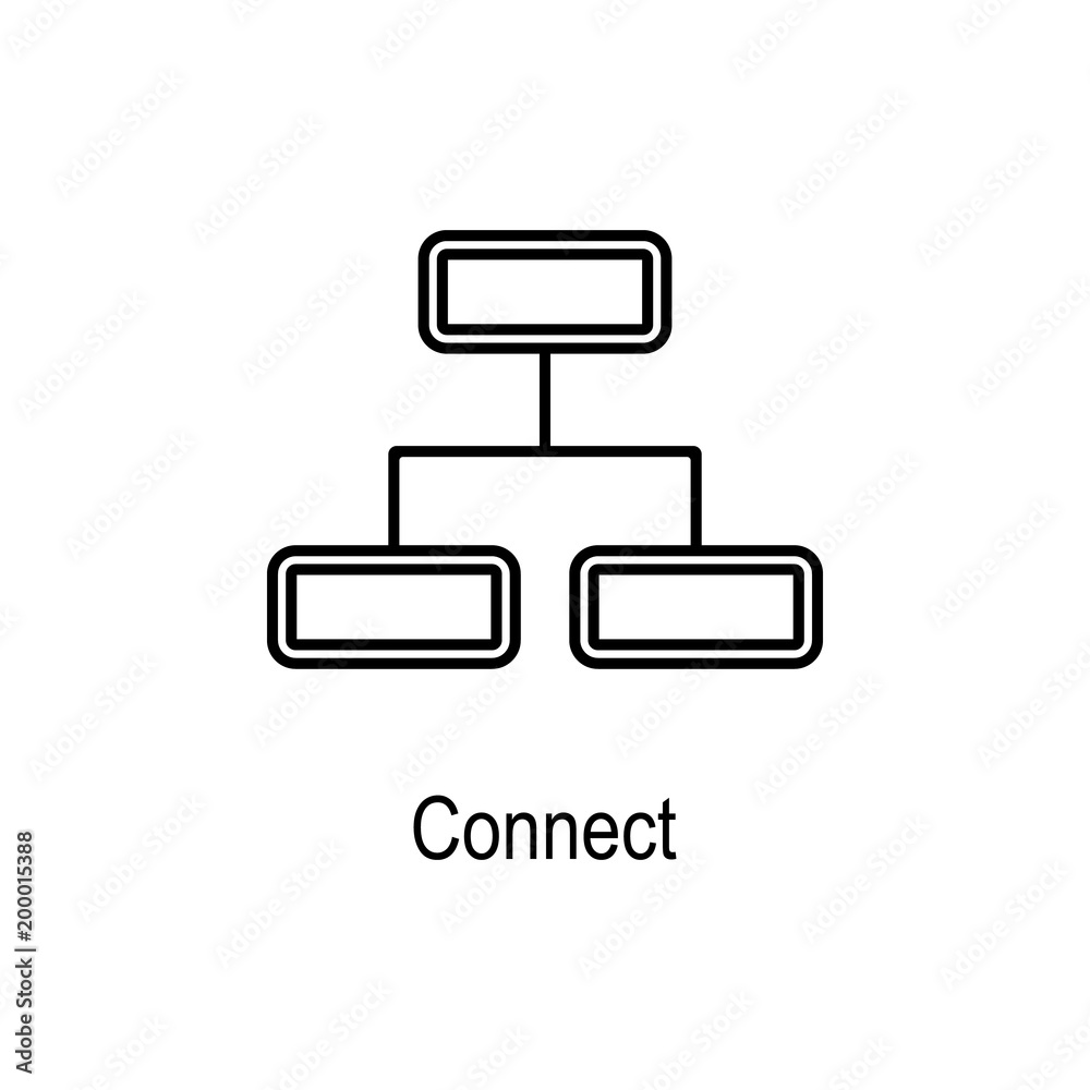 Poster connection pc icon. element of computer part for mobile concept and web apps. thin line icon for web