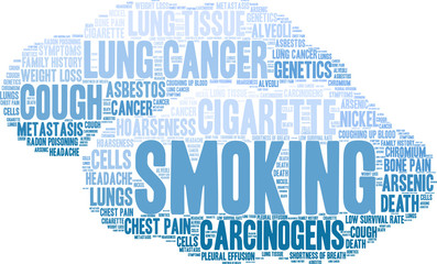 Fototapeta premium Smoking word cloud on a white background. 