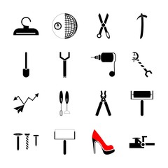 Fototapeta premium Instruments And Tools with setting, coloring and pictocram