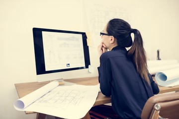 Businesswoman working in office