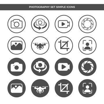 Photography Icon Symbol Design Set