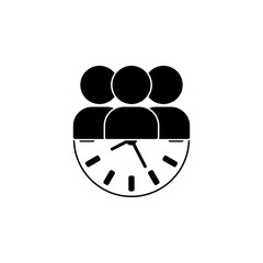 people and time icon. Element of time managment illustration. Premium quality graphic design icon. Signs and symbols collection icon for websites, web design, mobile app