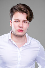 Obraz premium Portrait of a cheerful businessman