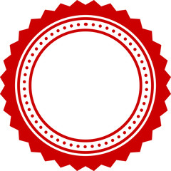 Red Monochrome Simple ornament medal 1