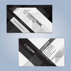 Fototapeta premium Black and White modern business card template, Illustration Vector 10