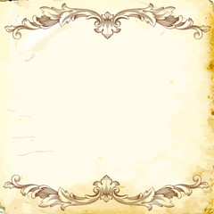 Vector baroque of vintage elements for design. 