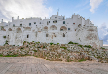 Ostuni (Puglia, Italy) - The gorgeous white city in province of Brindisi, Apulia region, Southern Italy, with the old historic center on the hill and beside the sea