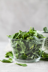 Baby spinach leaves