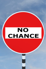 NO CHANCE concept