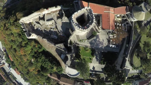 Aerial view of Trsat Castle in Rijeka