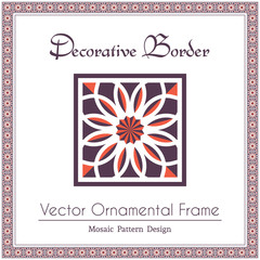 Vector decorative frame