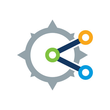 Share Compass Logo Icon Design