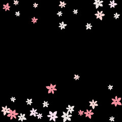 Festive Background with Colorful  flowers. Feminine Pattern for Postcard, Print, Banner or Poster. Small Pretty  flowers For Party Decoration, Wedding, Birthday or Anniversary Invitation. 