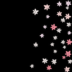 Festive Background with Colorful  flowers. Feminine Pattern for Postcard, Print, Banner or Poster. Small Pretty  flowers For Party Decoration, Wedding, Birthday or Anniversary Invitation. 