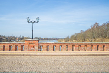 Kuldiga bridge and river at Latvia. 2018